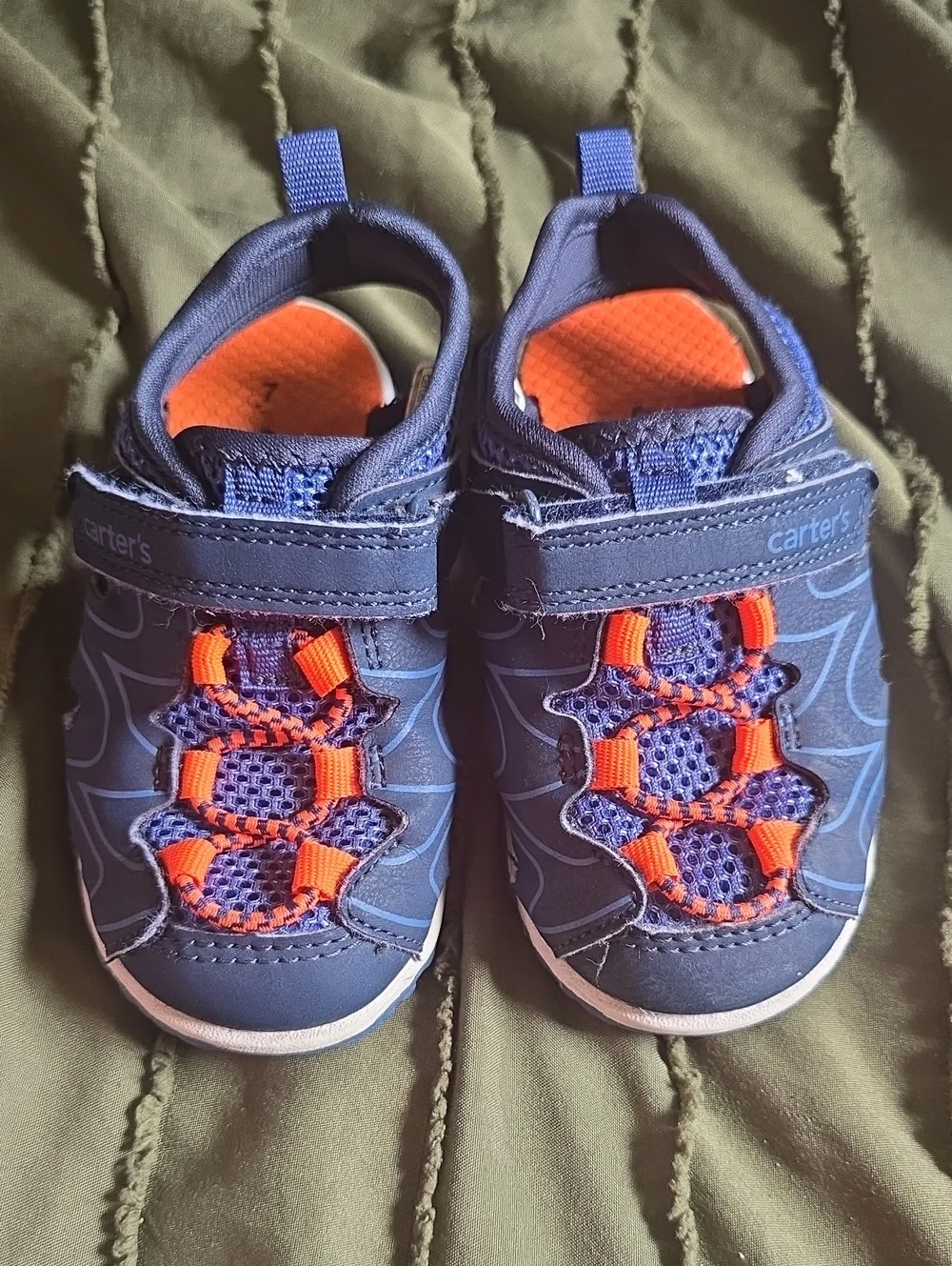 Carter's Navy and Orange Toddler Athletic Sneakers